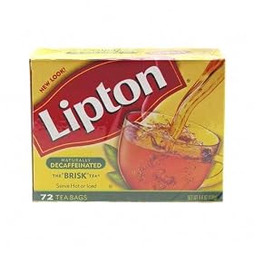 Lipton Tea Bags, Decaf, 1.25 Oz Packets, 72 BX by Classic Coffee Concepts, Inc