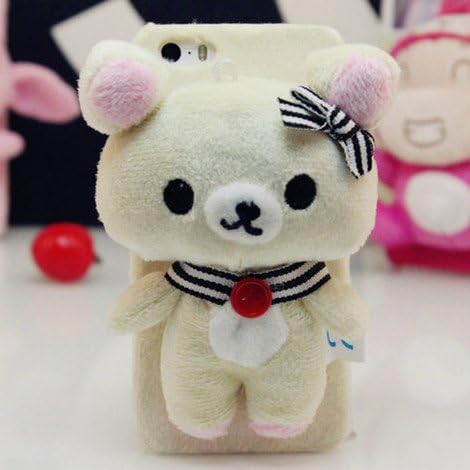 Rilakkuma Doll Plush Dools Iphone 6 Plus Case Frosted Shell Anti-scratch Back Case for Iphone 6 Plus (Beige)