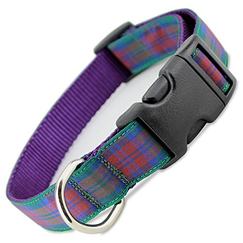 Plaid Dog Collar, Lindsay Tartan, Medium, 3/4