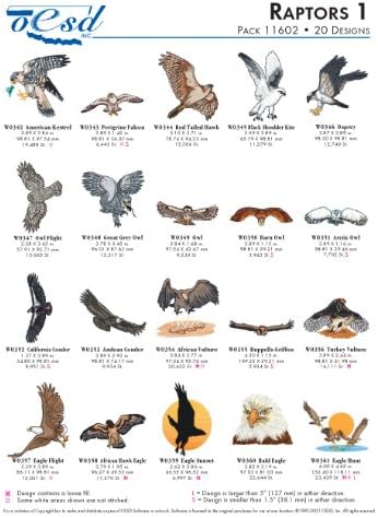 9 Packs OESD Stock Design , Includes Raptors,Vines,Military,Needle Arts,Holiday Minis,Cookie Letters,Patriotic,Mascots,Halloween,Hundreds of Design All-in-One Brand New Mini CD Compatible with all PC and laptop ,For Brother embroidery machine,Janome embroidery machine, Husqvarna embroidery machine, Singer embroidery machine, Bernina embroidery machine,and other Brand machine