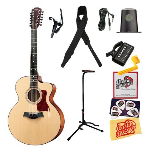 Taylor 355ce 12 String Jumbo Cutaway Acoustic Electric Guitar, Left Handed Bundle with 10 Foot Instrument Cable, Tuner, Capo, Humidifier, Stand, Leather Strap, Strings, String Winder, Pick Card, and Polishing Cloth 51t9CJBSibL Taylor 355ce 12 String Jumbo Cutaway Acoustic Electric Guitar, Left Handed Bundle with 10 Foot Instrument Cable, Tuner, Capo, Humidifier, Stand, Leather Strap, Strings, String Winder, Pick Card, and Polishing Cloth