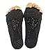 Aries Premium Non Slip Toeless Women's Yoga Socks, S-M, Black