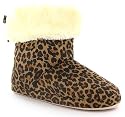 Kisses "Sarafina" Ladies Leopard Print Slipper Bootee - Leopard