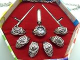 Katekyo Hitman Reborn Cosplay Costume Accessories - Set of 7 Vongola Metal Rings with Weapons