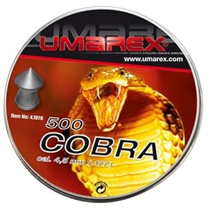 Diabolos Umarex Cobra für Luftgewehr, Kal. 4,5mm geriffelt, 500 Stück Diabolos Umarex Cobra für Luftgewehr, Kal. 4,5mm geriffelt, 500 Stück