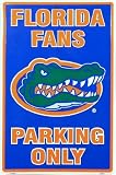 FLORIDA GATORS Metal Parking Sign 12 x 18 embossed