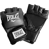 Everlast Train Advanced MMA 4-Ounce Competition Style Grappling Gloves (Black, Large / X-Large)
