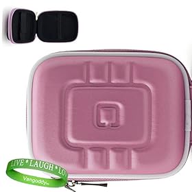 Eva Purple point and shoot digital camera case with Reinforced Zipper and Unique Extra Thick Design to fit all modles of your Canon Powershot A800, A810, A1200, A1300, A2200, A2300, A2400 IS, A3300, A3400, A4000 and Small Canon Accessories + Green Vangoddy Bracelet!!!