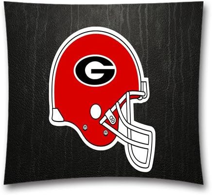 Sport Cotton DIY Decorative NCAA Pillowcases Throw Pillow Cushion Cover,Georgia Bulldogs Cotton Square Throw Pillow Case,Cover Size:18x18Inch(45cmx45cm)