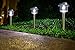 Highgate Solar Accent LED Path Lights, Stainless Steel, Solar-Powered, Set of 6 with Garden Stakes; Easy, Wireless Installation