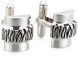 Sterling Silver Fiero Collection Barrel Cuff Links by Catherine M. Zadeh