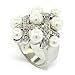 Exquisite Pearl Cluster Cocktail Ring w/pavé title=