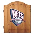 Imperial New Jersey Nets Licensed Solid Pine Cabinet and Bristle Dartboard Set