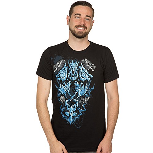World of Warcraft Shaman Legendary Class Men's Short Sleeve Black Tee Shirt
