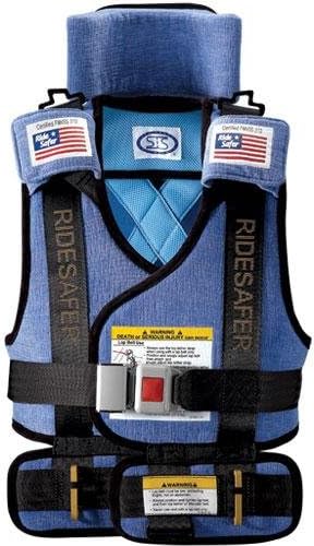 Safe Traffic System Ride Safer 2 Travel Vest, Blue, Large