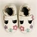 Momo Baby Soft Sole Baby Sandal Shoes - Daisy & Butterfly Cream White