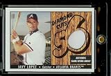 2003 Bowman Heritage Diamond Cuts Javy Lopez Atlanta Braves Game-Worn Jersey Baseball Card - Mint Condition - Shipped In Protective Display Case!