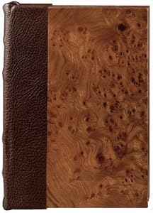 Burlwood High Gloss Briarwood with Genuine Leather Journal Diary, Lined, Gift Boxed. 5x7"