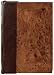 Burlwood High Gloss Briarwood with Genuine Leather Journal Diary, Lined, Gift Boxed. 5x7"