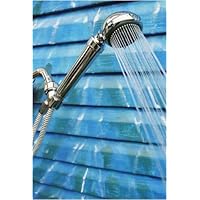 New Market Naturals Royale Hand-Held/Head Massage Shower Filter With Chromed Metal Flex Hose