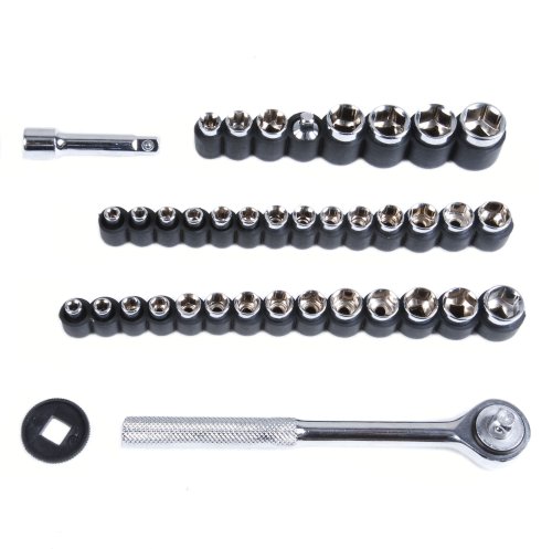 KR Tools 19015 Socket Set in Tube, 39-Piece