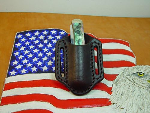 Custom Vertical Knife Sheath for a 4 1/8 Inch Trapper Style Knife.