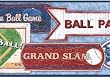 Blue Baseball Signs Wallpaper Border