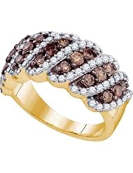 1.52CTW COGNAC DIAMOND LADIES FASHION BAND