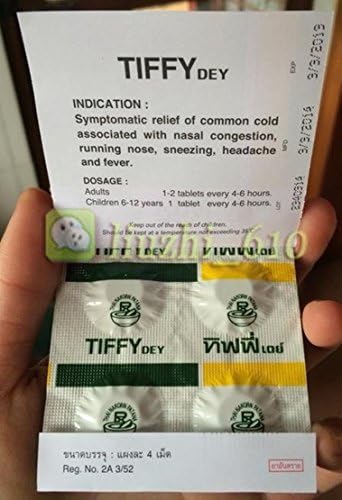 Tiffy Dey Paracetamol Symptomatic Relief of Common Cold Associated with Nasal , Sneezing, Headace and Fever.