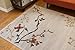 Generations Contemporary Floral Rust Gold Beige White Black Modern Squares Area Rug Rugs 5'2 x 7'3