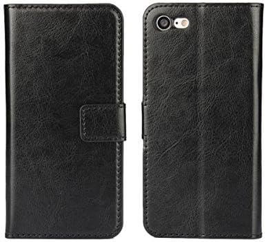 iPhone 7 Case 4.7 Inch,Eco Friendly Soft PU Leather,Elegant and Durable Shell,with Card Slots for iPhone 7 Black