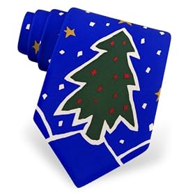 Santas Christmas Flight Tie by Wild Ties - Blue Silk