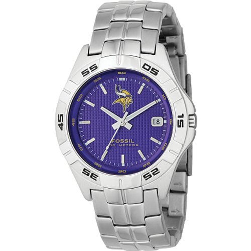 Fossil Men's NFL1115 NFL Minnesota Vikings Round Dial Watch