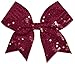 chassé Sequin Performance Hair Bow Seq Maroon