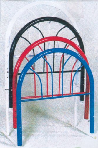 Childrens Toyshop  Toys : TWIN SIZE FAN STYLE METAL HEADBOARD - RED