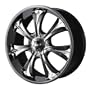 20 Inch 20x8.5 Baccarat wheels MIRAGE 1120 Black wheels rims