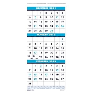 om: House of Doolittle Three-Month Calendar, 1