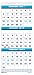 House of Doolittle Three-Month Calendar, 14 Months, December 2011 to January 2013, 12.25 x 26.5 Inch, Large Numbered Days, Recycled (HOD3640)