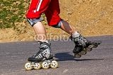 Wallmonkeys Peel and Stick Wall Decals - Young Woman on Rollerskates - Removable Graphic