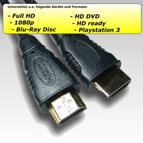 City Travel Guides Discounted  Elektronik : HDMI Kabel - 3m Länge - 24 kt.vergoldet - FULL HD