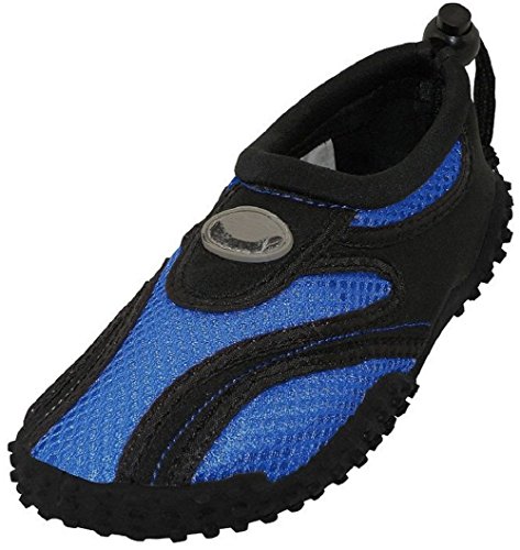 AimTrend Children's Water Shoes Aqua Pool Socks Black-Royal-3