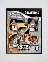 Buy San Antonio Spurs 2006 2007 Western Champions Double Matted 8 x 10 Photograph (Unframed) by Photo File