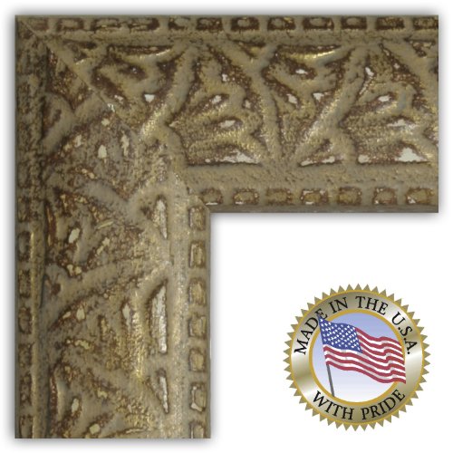 12x16 / 12 x 16 Distressed Gold - Real Wood Picture 