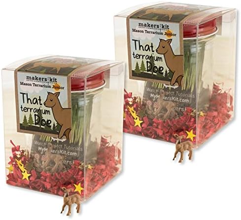 MakersKit That Terrarium Doe Terrarium Juniors, 2-Pack Gift Set