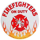 Firefighters On Duty Metal Sign