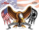 Hot Leathers - All Gave Some and Some Gave All American Eagle - Sticker / Decal