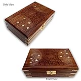 Handmade Carving Wooden Jewelry Box With Brass Engraved, Velvet Lined Inside (Free Shipping) Wbox0194r