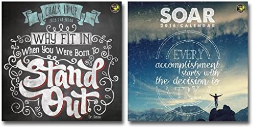 2016 Calendar Bundle of 2 Inspirational Wall Calendars