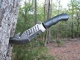 Damascus Tracker Survival Knife with Scout Style Leather Sheath
