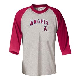 Angels T-Shirt - Los Angeles Angels Breakthrough Play 3/4 Sleeve Baseball Tee